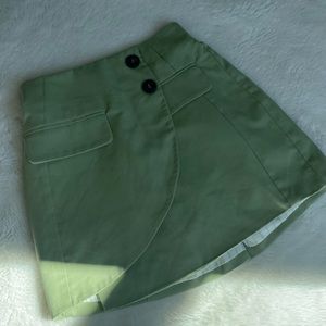 Olive mini skirt in small size